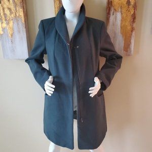 Covington Women's Hunter Green Mid Length Zip Up Coat SZ L